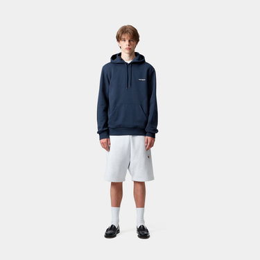 Pulover Carhartt WIP Carhartt WIP Hooded Script Embroidery Sweatshirt Mornarica | I035392_25, 2