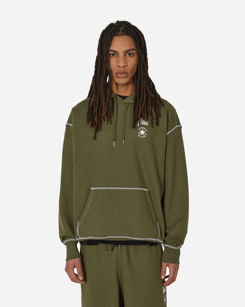 Pulover Converse Patta Gold Standard Hoodie Utility Green Heather Zelena | 10026928-A01