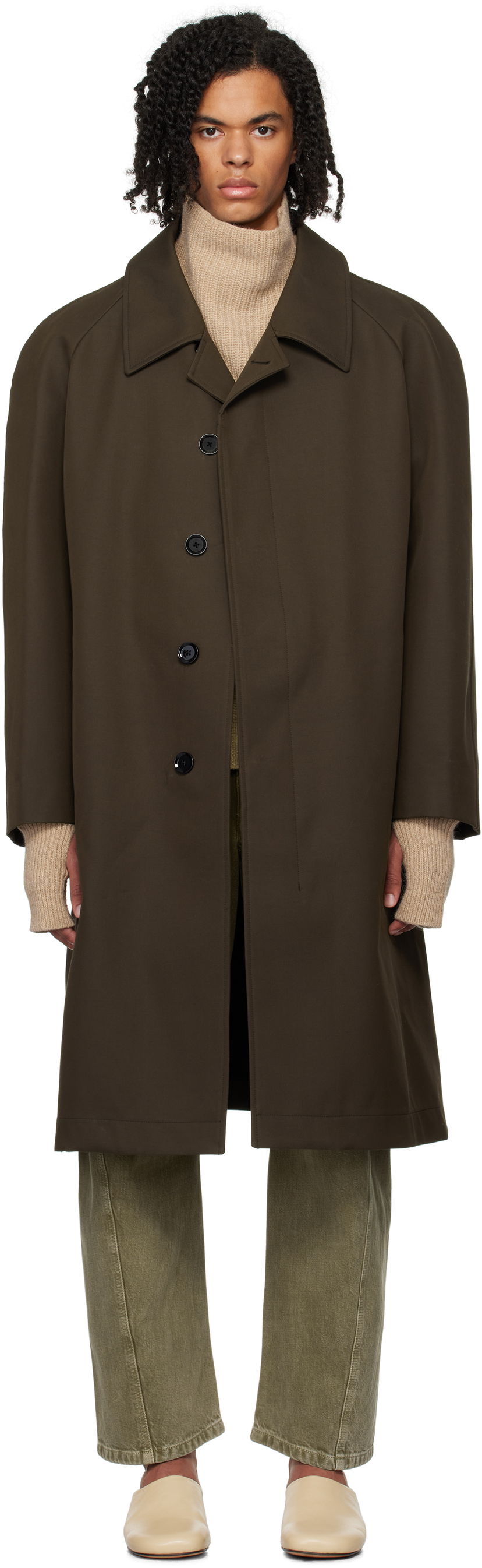 Plašči LEMAIRE Lemaire Car Coat Rjava | CO1066 LF1297