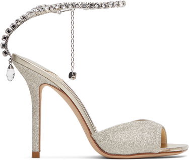 Nega čevljev Jimmy Choo Jimmy Choo Saeda 100 Heeled Sandals Kovinski | SAEDA SANDAL 100, 0