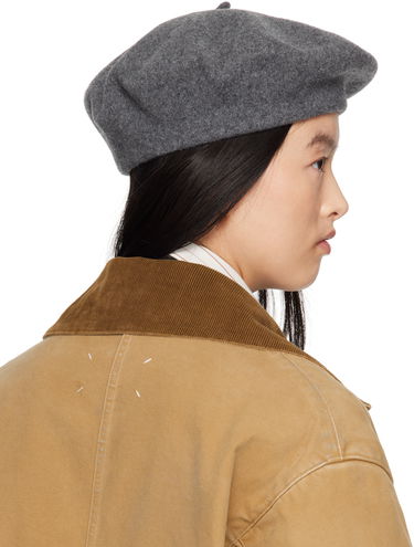 Baretka Maison Margiela Maison Margiela Heavy Wool Beret Mornarica | S50TC0075 M13115, 4