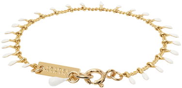 Zapestnica ISABEL MARANT Gold Chain Bracelet With White Charms Bela | BR0003FA-A3B01B, 1