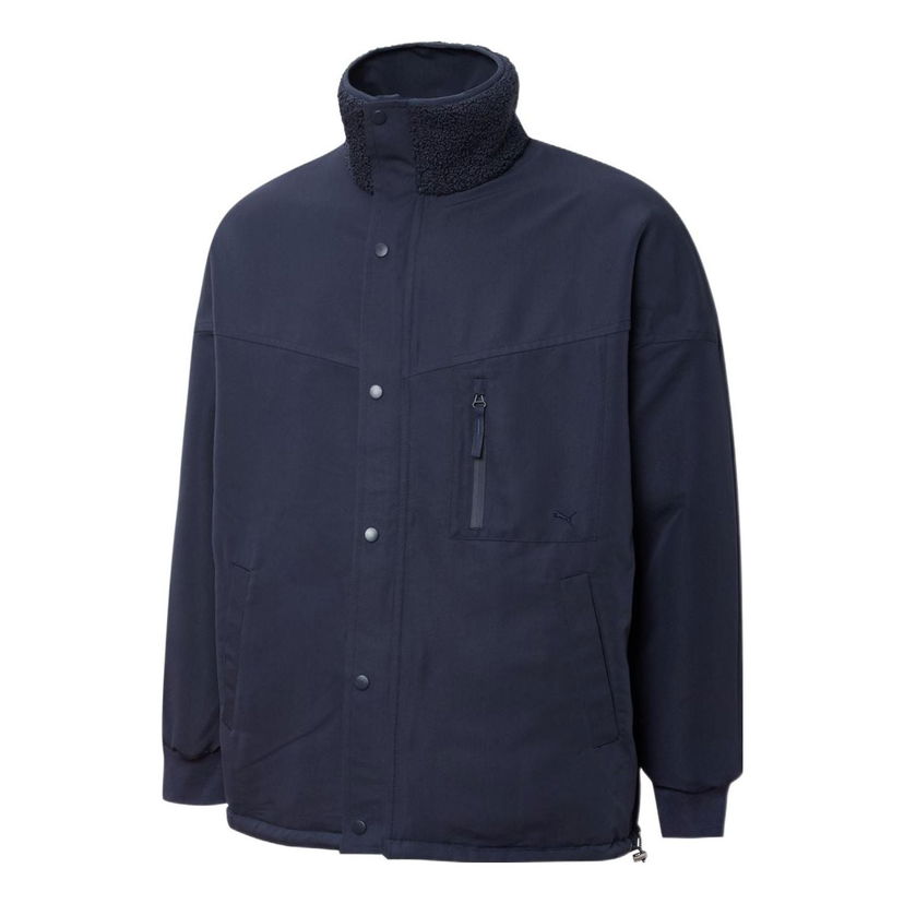 Parka Puma Reversible Stand Collar Lambswool Jacket Mornarica | 534744-43