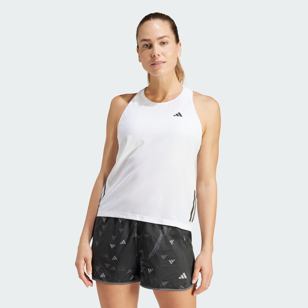 Majica brez rokavov adidas Performance Own the Run Top Bela | IK7441, 1