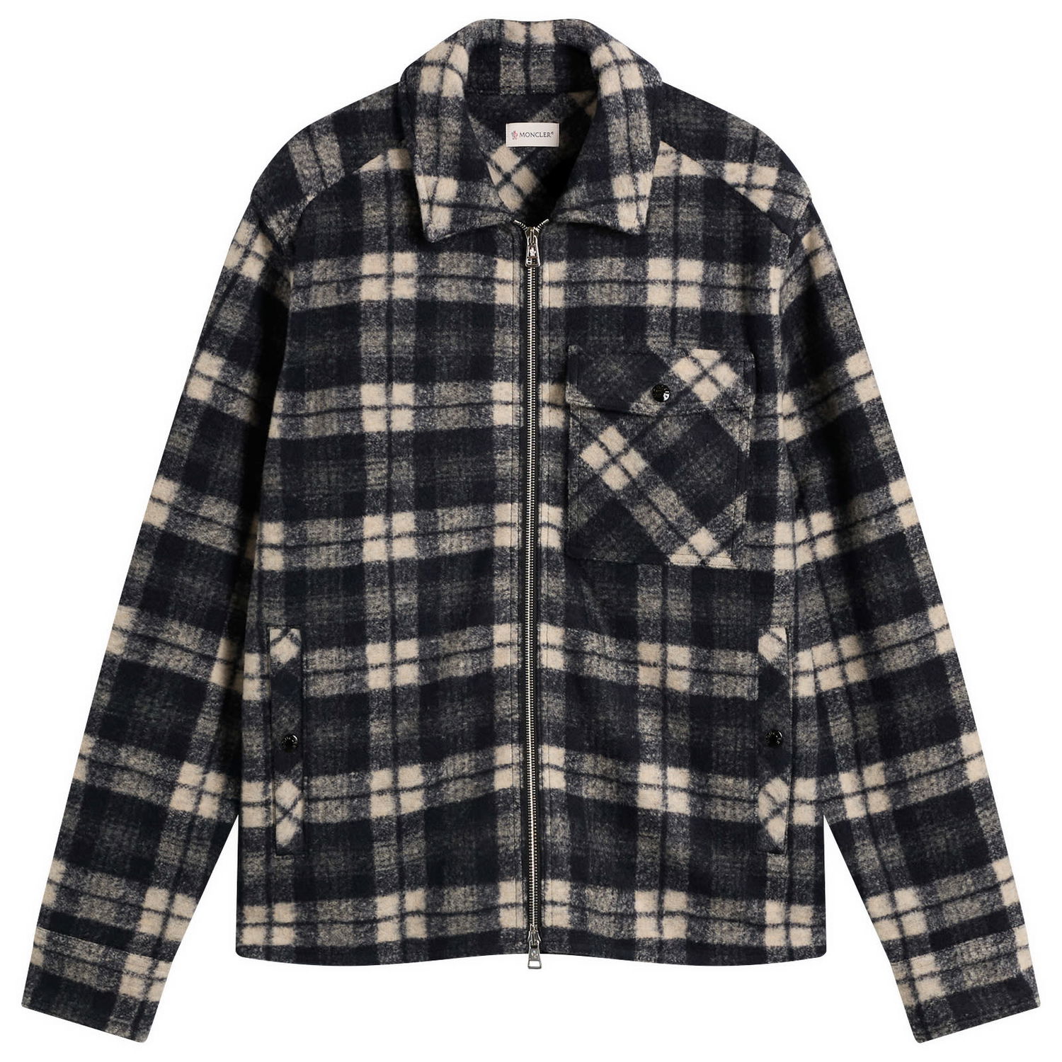 Srajce Moncler Zip Check Overshirt, Size Large Večbarvna | 2F000-19-89B55-F90, 1