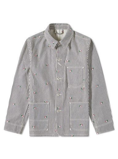 Jakna KENZO PARIS Rinse Striped Workwear Denim Jacket Večbarvna | FD55DV1026J1-DM