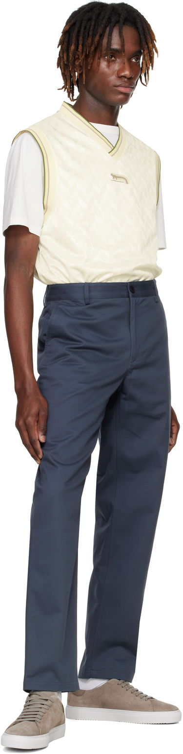 Hlače MAISON KITSUNÉ Maison Kitsuné Casual Chino Trousers Modra | OM01101WW9043, 3