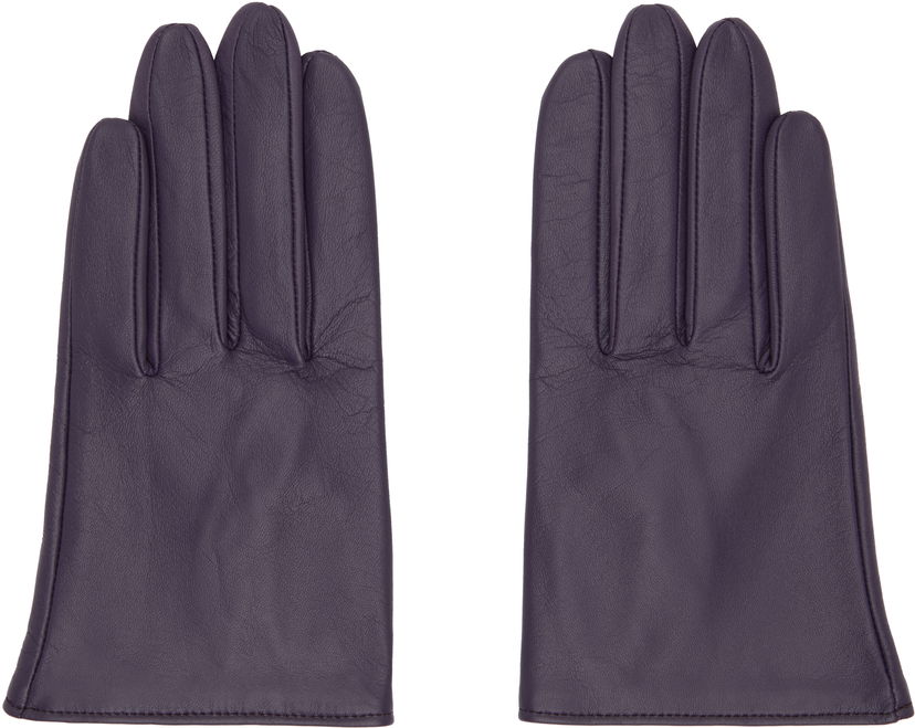 Rokavice Yohji Yamamoto YOHJI YAMAMOTO Short Leather Gloves Lila | FL-W01-771