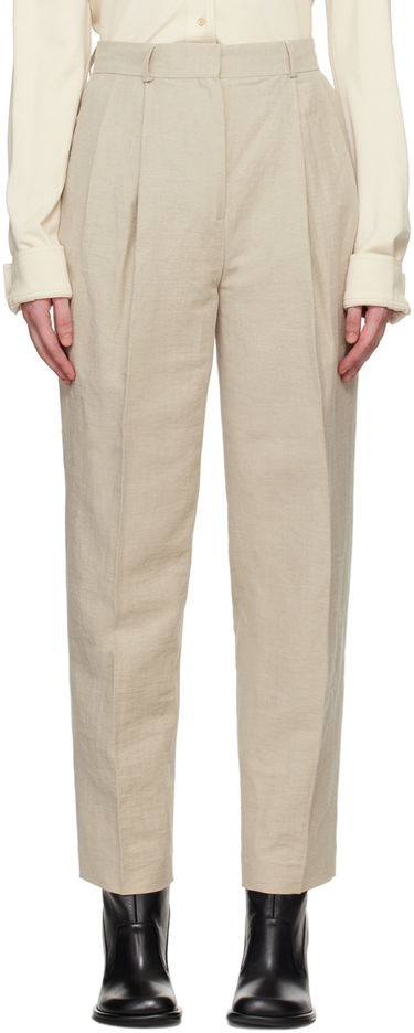 Hlače TOTEME Double-Pleated Trousers Bež | 243-WRB847-FB0196, 0
