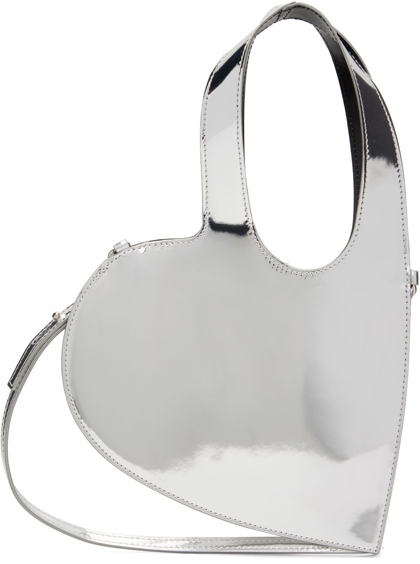Torba za čez ramo Coperni Coperni Mirrored Baby Heart Crossbody Bag Kovinski | COPBA93F6005