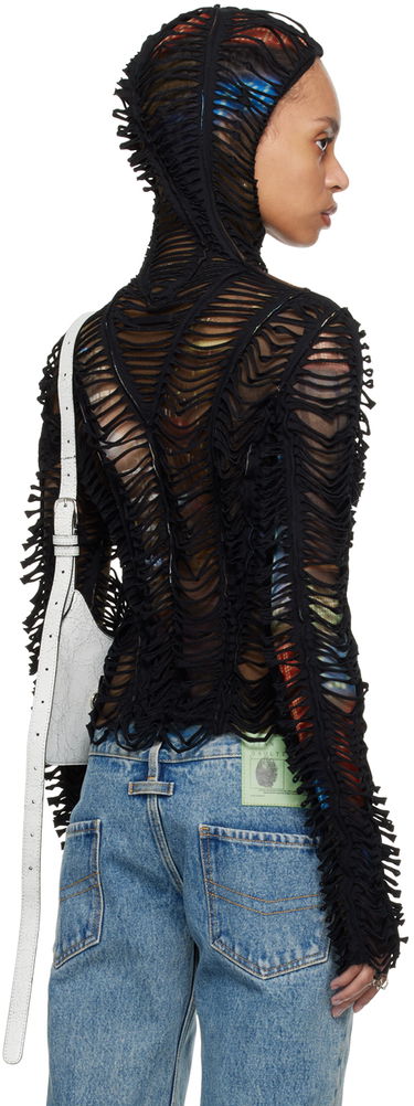 Pulover Jean Paul Gaultier Shayne Oliver Edition 'The Slashed City' Hoodie Top Črna | 24/27-U-SW037-T551-60405030, 2