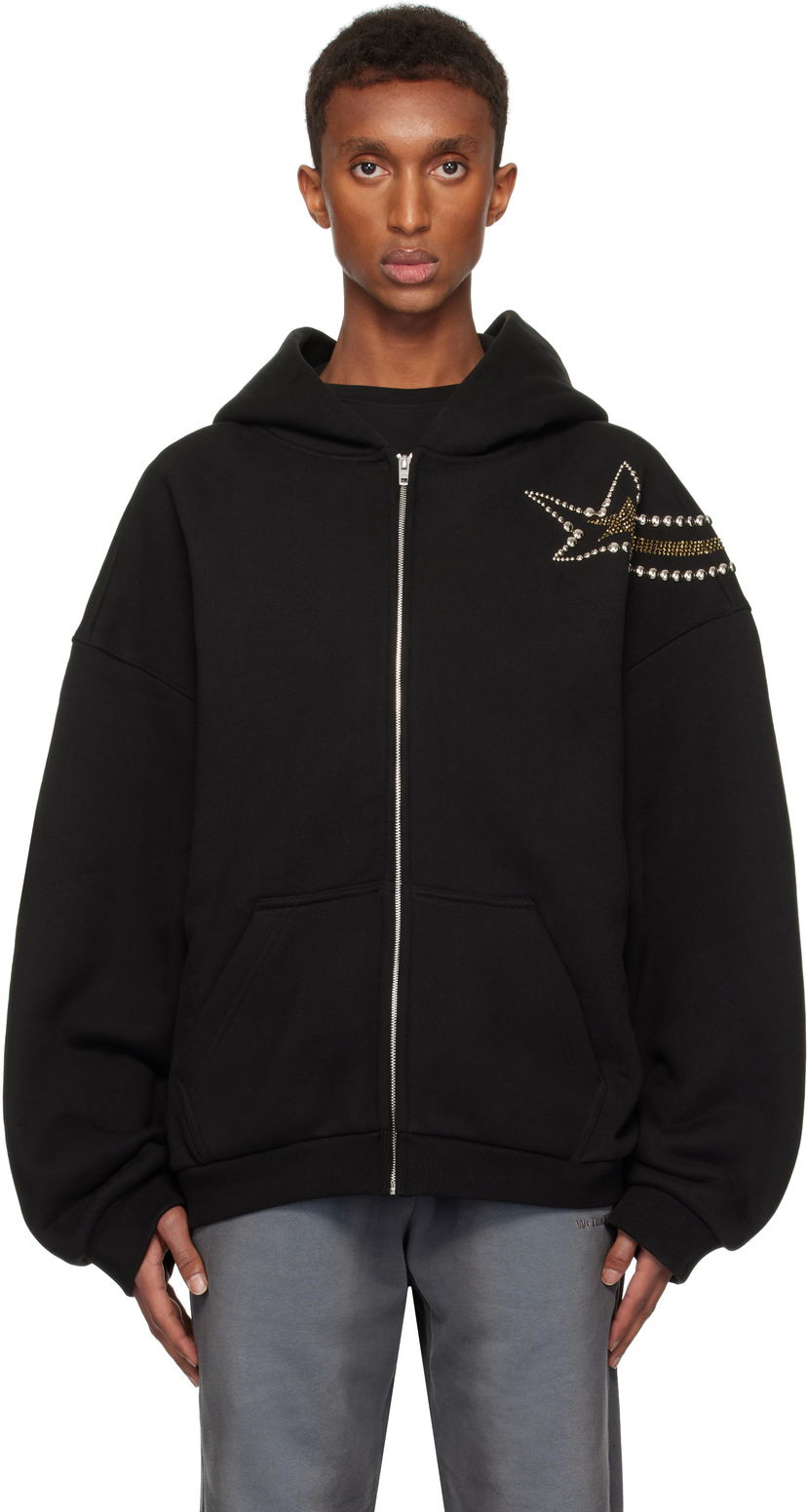 Pulover We11done We11done Meteor Zip Hoodie Črna | WD-TJ3-24-864-U-BK