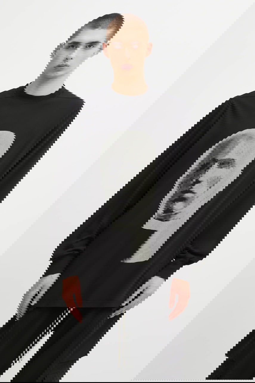 Majica Rick Owens Rick Owens DRKSHDW Jumbo Long Sleeve T-Shirt with Print Črna | DU02E7261.RNEP1, 0