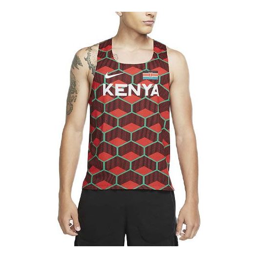Majica brez rokavov Nike Team Kenya AeroSwift Training Vest Rdeča | CV0372-673