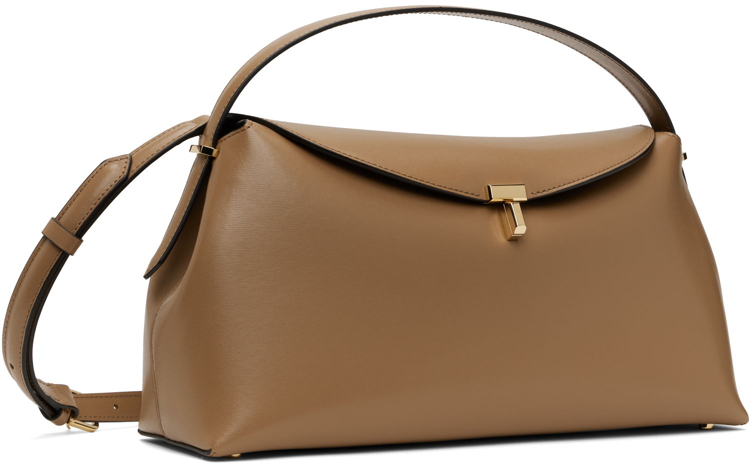 Torbica TOTEME TOTEME T-Lock Leather Top Handle Bag Rjava | 241-WAL956-LE0025, 1