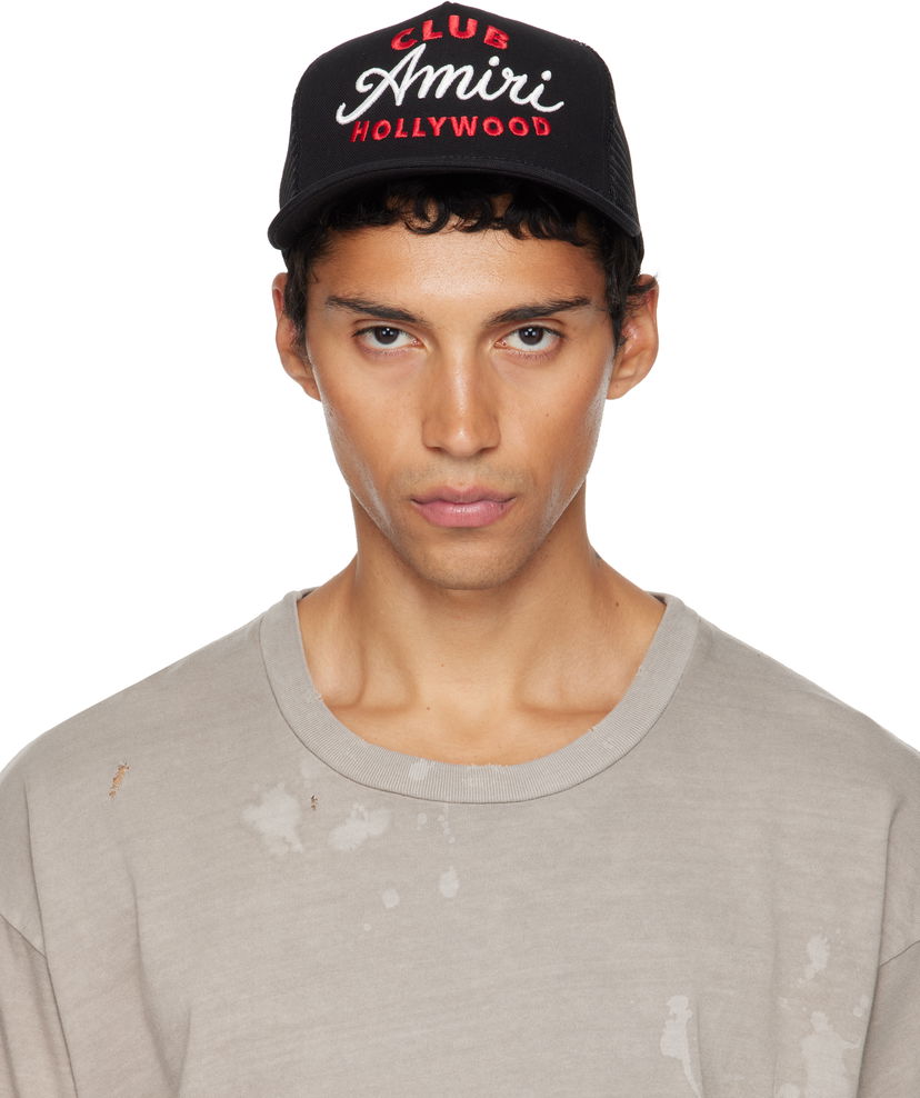 Kapa AMIRI AMIRI 'Club' Trucker Cap Črna | AMHATR1036