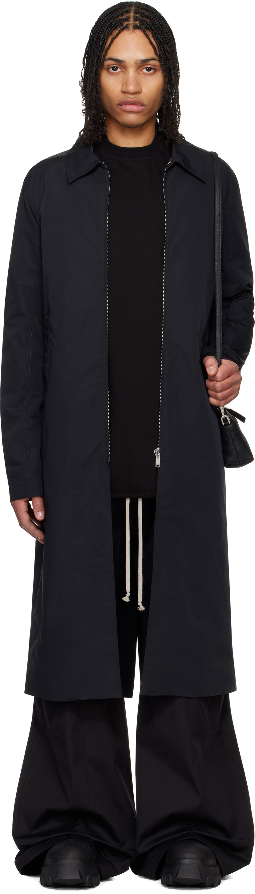 Trenčkot Rick Owens Rick Owens Hollywood Brad Coat Črna | RU01E5971 FT