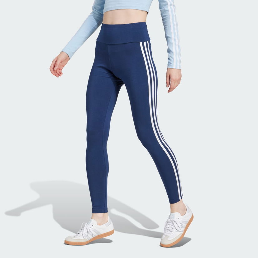 Pajkice adidas Performance 3-Stripes Tights Modra | JD4983