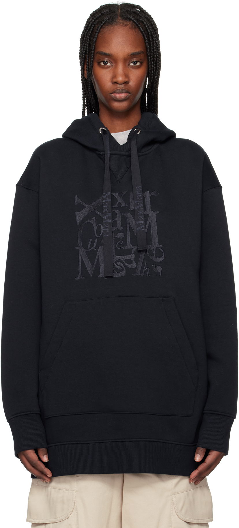 Pulover Max Mara Max Mara Musa Hoodie Črna | 2519921011600