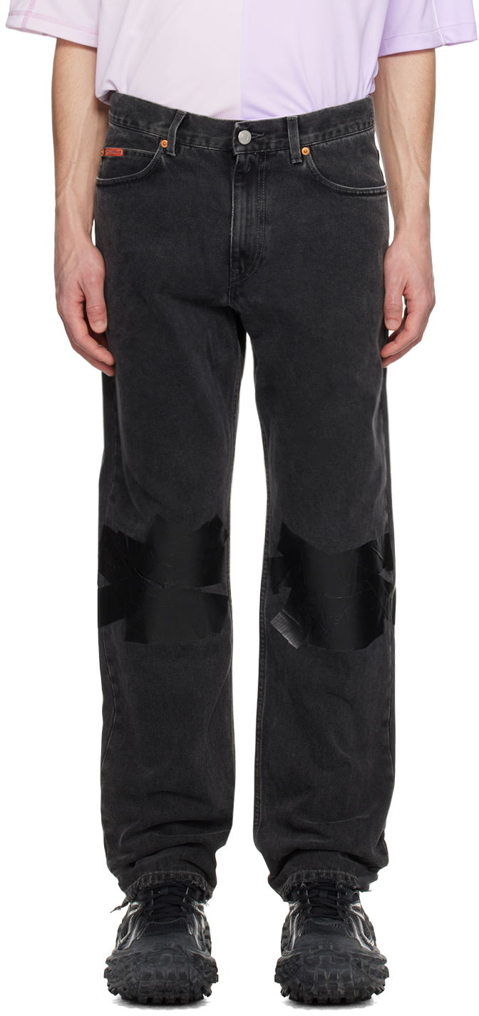Kavbojke Martine Rose Relaxed-Fit Jeans Črna | MRSS24-229