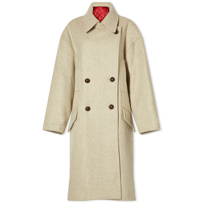 Plašči ISABEL MARANT Fabiola Caban Coat Bež | MA0161FA-A4D05I-23SD