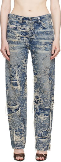 Diesel 1988 D-Ark Regular Fit Distressed Jeans
