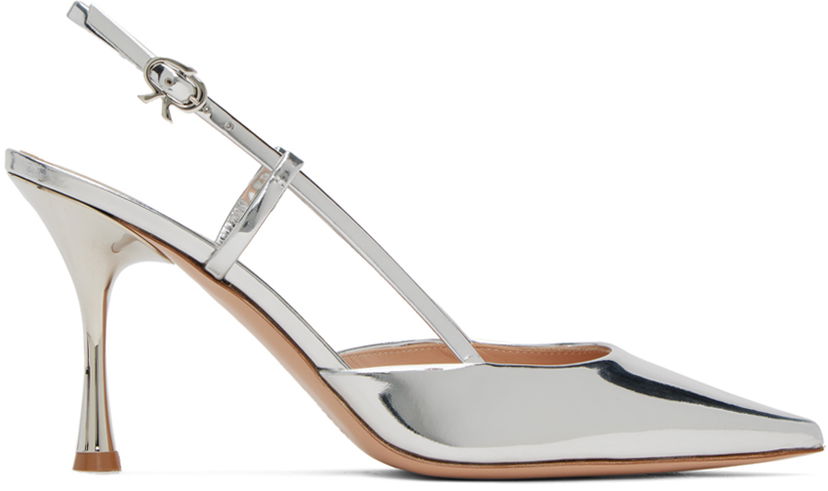 Superge in čevlji Gianvito Rossi Women's Slingback Metallic Pumps Kovinski | G95335.85LAC.MET