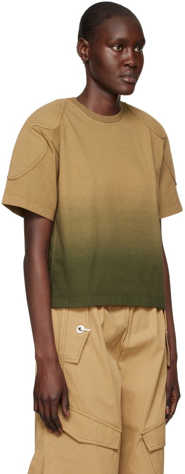 Krop-top Dion Lee Sunfade Gradient Cropped T-Shirt Rjava | C3090R23, 1