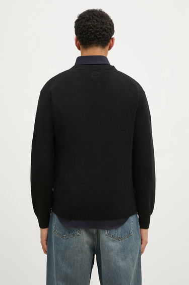 Pleteni pulover C.P. Company Re-Wool Knit Cardigan Črna | 17CMKN253A006595A, 2