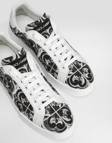 Superge in čevlji Dolce & Gabbana Dolce & Gabbana Portofino Light Strobel Majolica Print Bela | CS2330A9R22IU3TN, 3