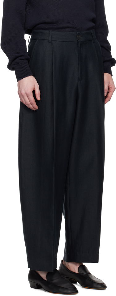 Hlače Studio Nicholson Studio Nicholson Ellis Pleated Trousers Mornarica | ELLIS SNM-1074, 1