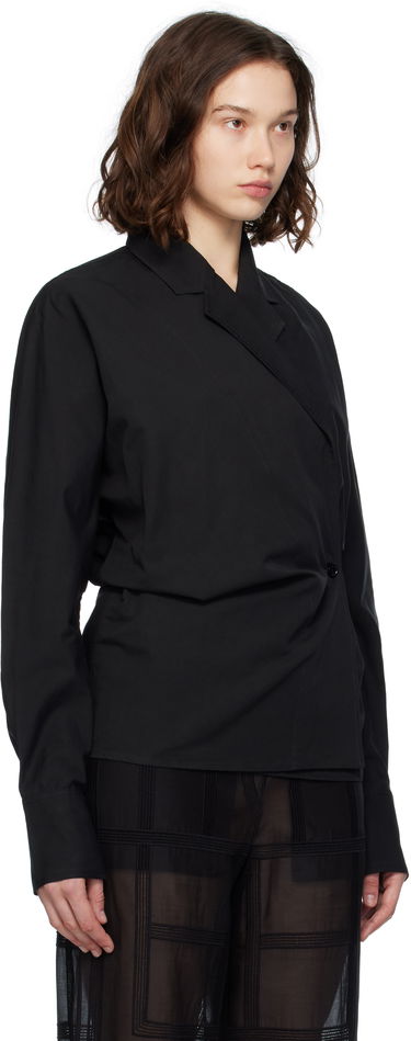Srajce TOTEME TOTEME Wrap Blouse Črna | 253-WRT0543-FB0425, 1