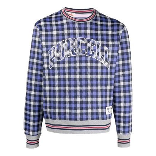 Pleteni pulover Converse Todd Snyder Crossover Series Plaid Sweatshirt Modra | 10022721-A01