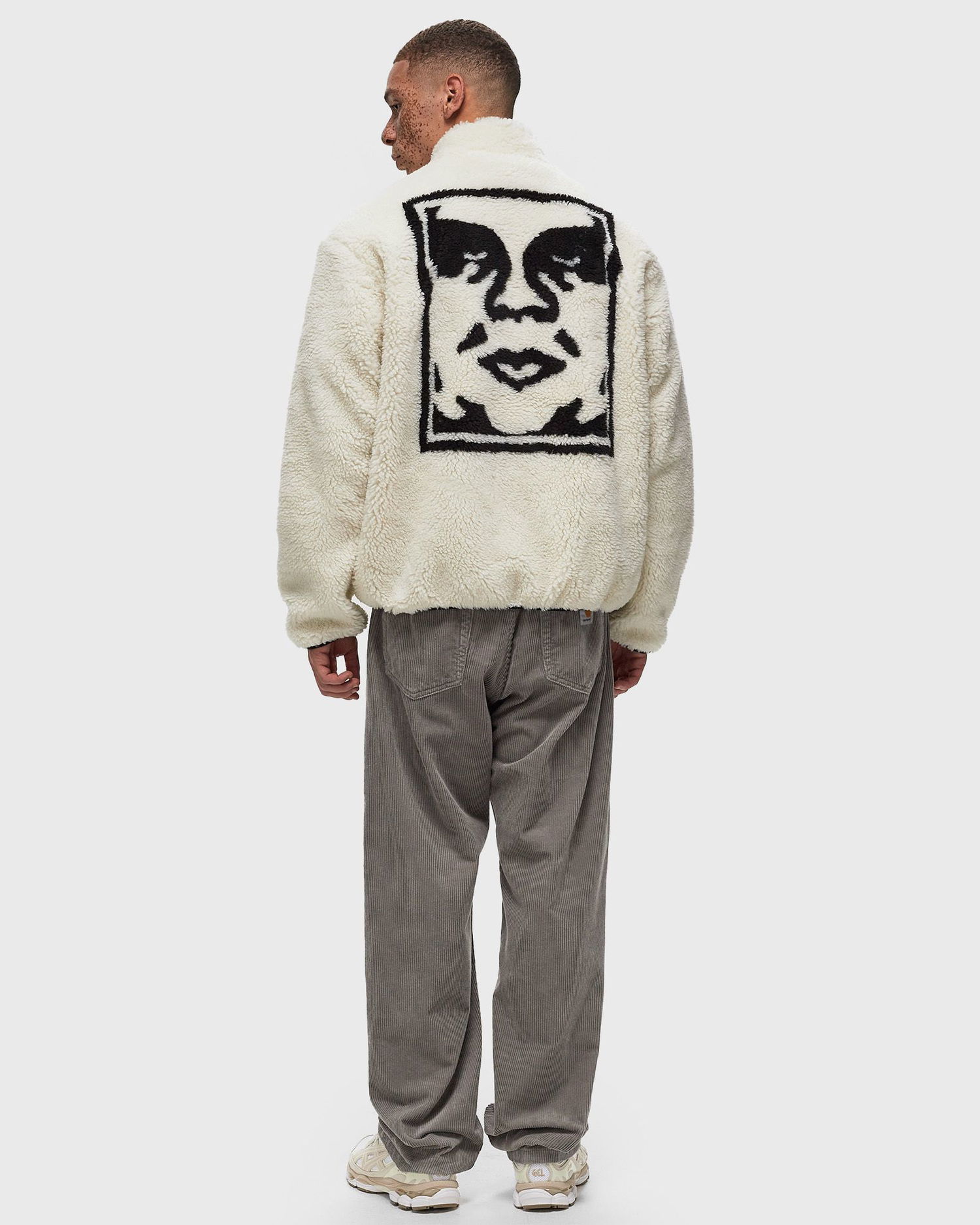 Jakna OBEY Icon Face Sherpa Jacket Bež | 121800564-UBL, 1