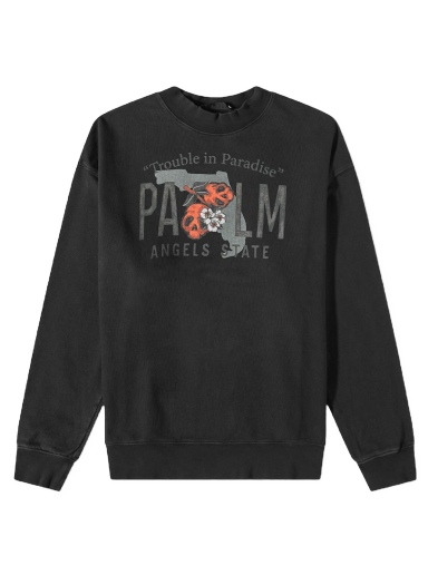 Pulover Palm Angels East Coast Vintage Crew Sweat Črna | PMBA065S23FLE0031055