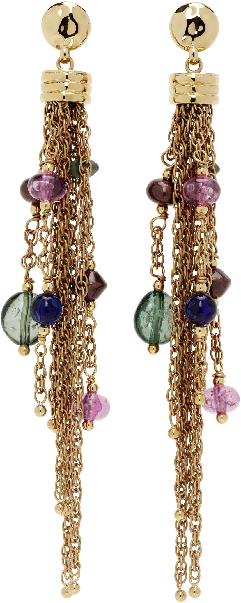Uhani CHLOÉ Chloé 'The Chloé Pompoms' Chain Drop Earrings Večbarvna | CHC25SFE10RPL
