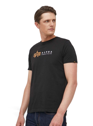 Majica Alpha Industries Alpha Label T Črna | 118502.03