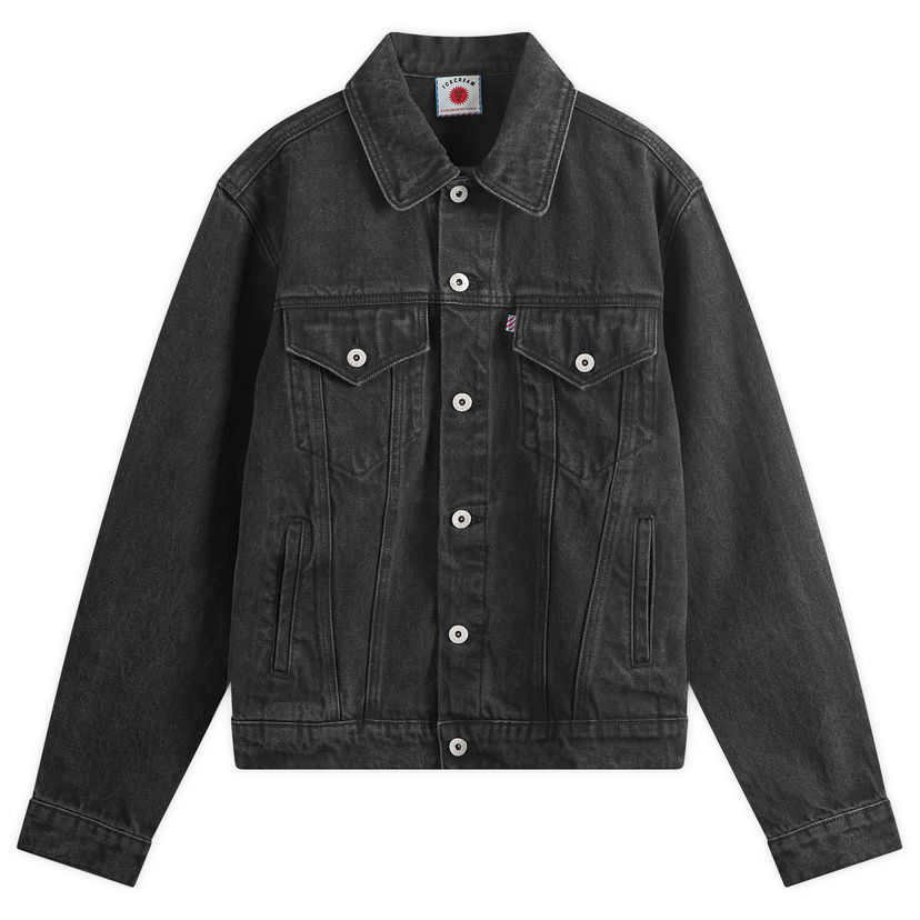 Jakna BBC IceCream ICECREAM Running Dog Denim Trucker Jacket Črna | ICD006-BK
