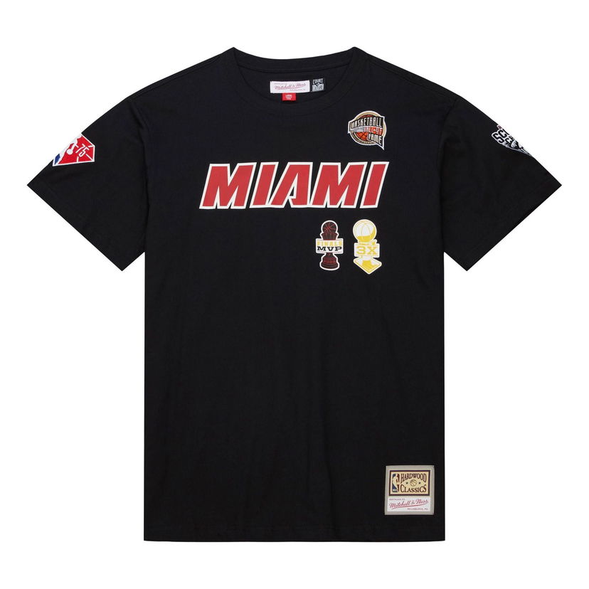 Majica Mitchell & Ness NBA Heat HOF T-Shirt 'Dwayne Wade 3' Črna | TCRW6862-MHEYYDWABLCK