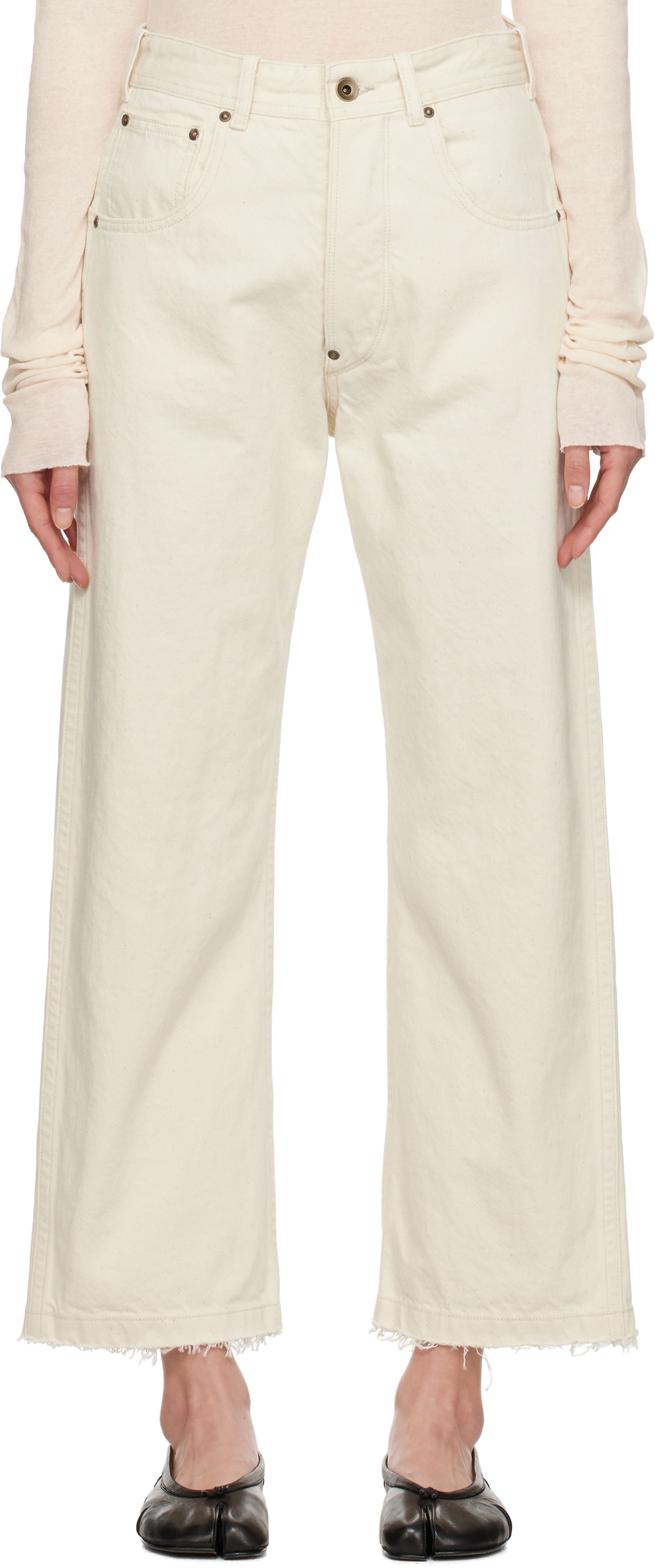 Kavbojke Maison Margiela Maison Margiela Frayed Jeans Bela | S50LA0240 M30026, 0