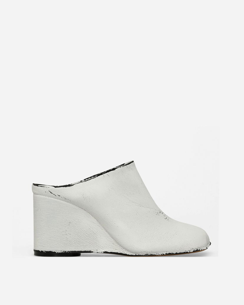 Modni dodatki Maison Margiela Painted Anatomic Wedge Mules Bela | S66WX0066 H5515