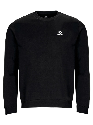 Pleteni pulover Converse Fleece Crewneck Črna | 10024510-A01
