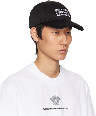 Kapa Versace Versace Embroidered Drill Cap Črna | 1010746_1A11316, 1