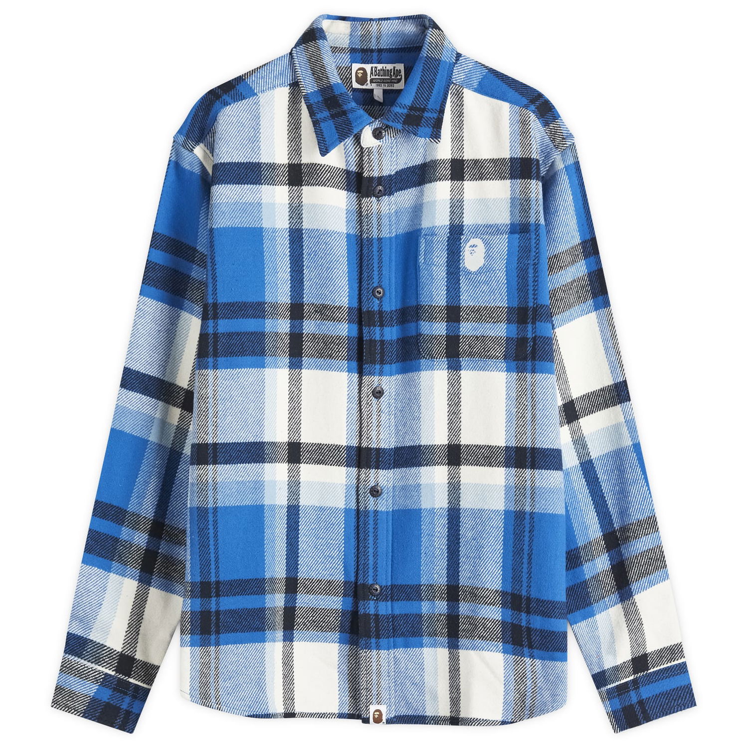Srajce BAPE Checked Overshirt Modra | 001SHK801004M-BLU, 0