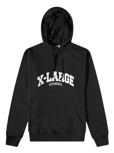 Pulover VETEMENTS X-Large Logo Popover Hoody Črna | UE63HD660B