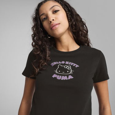 Krop-top Puma PUMA X HELLO KITTY AND FRIENDS Women's Cropped T-Shirt Črna | 631613_01, 4
