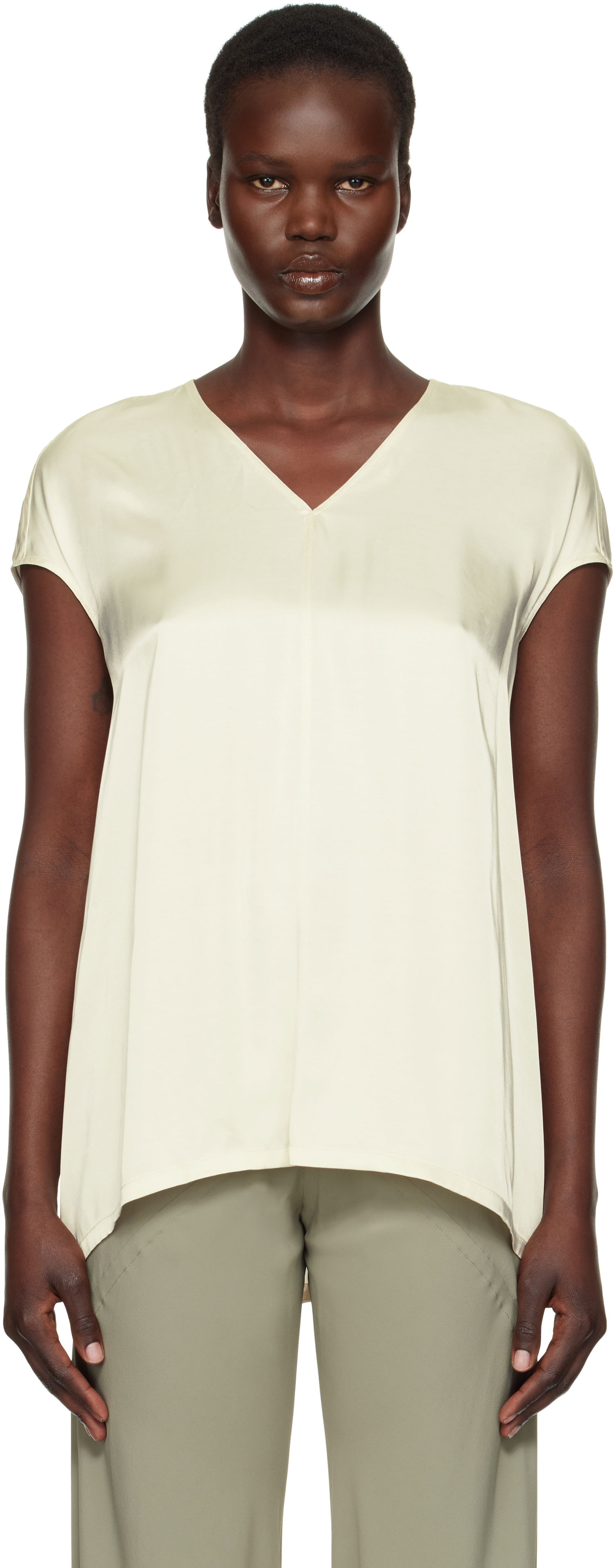 Majica Rick Owens Rick Owens Hollywood Floating T-Shirt Bež | RP01E7256 SCH, 0