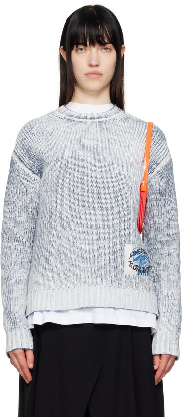 Pleteni pulover Acne Studios Patch Sweater Modra | B60322-, 4