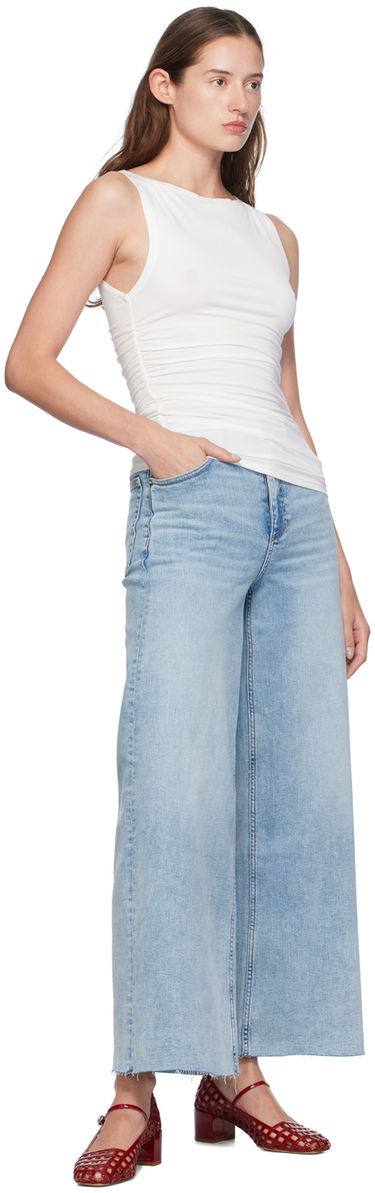Majica brez rokavov rag & bone Luca Shirred Tank Top Bela | WAC24FT002RT02, 3
