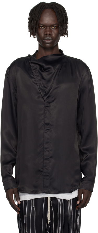 Srajce Rick Owens Rick Owens Concordians Island Satin Shirt Črna | RU02E1299 HSCH, 0